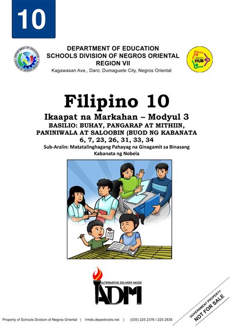 Filipino 10 module 3 aralin 3.4